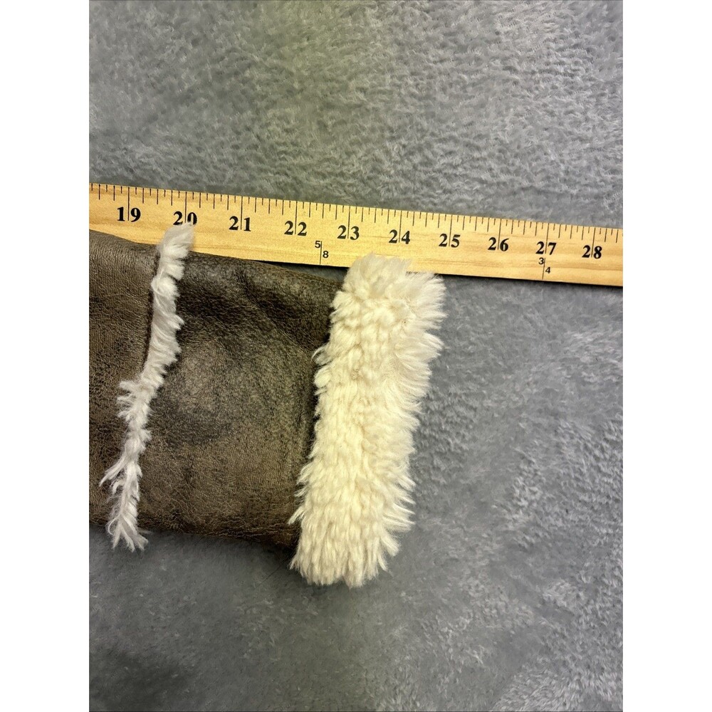 Laundry by Shelli Segal Womens Jacket Faux Fur Hood Faux Suede Sz. Large - Picture 4 of 11